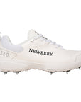 Newbery 360 Cricket Shoe - Full White Spikes