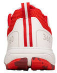 Newbery 360 Cricket Shoe - White & Red Pimples