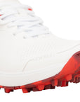 Newbery 360 Cricket Shoe - White & Red Pimples