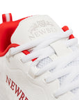 Newbery 360 Cricket Shoe - White & Red Pimples