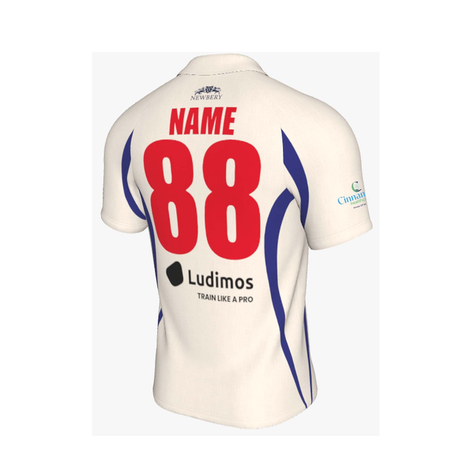 T20CC - Ivory Short Sleeve Playing Top - CUSTOM - Newbery Cricket