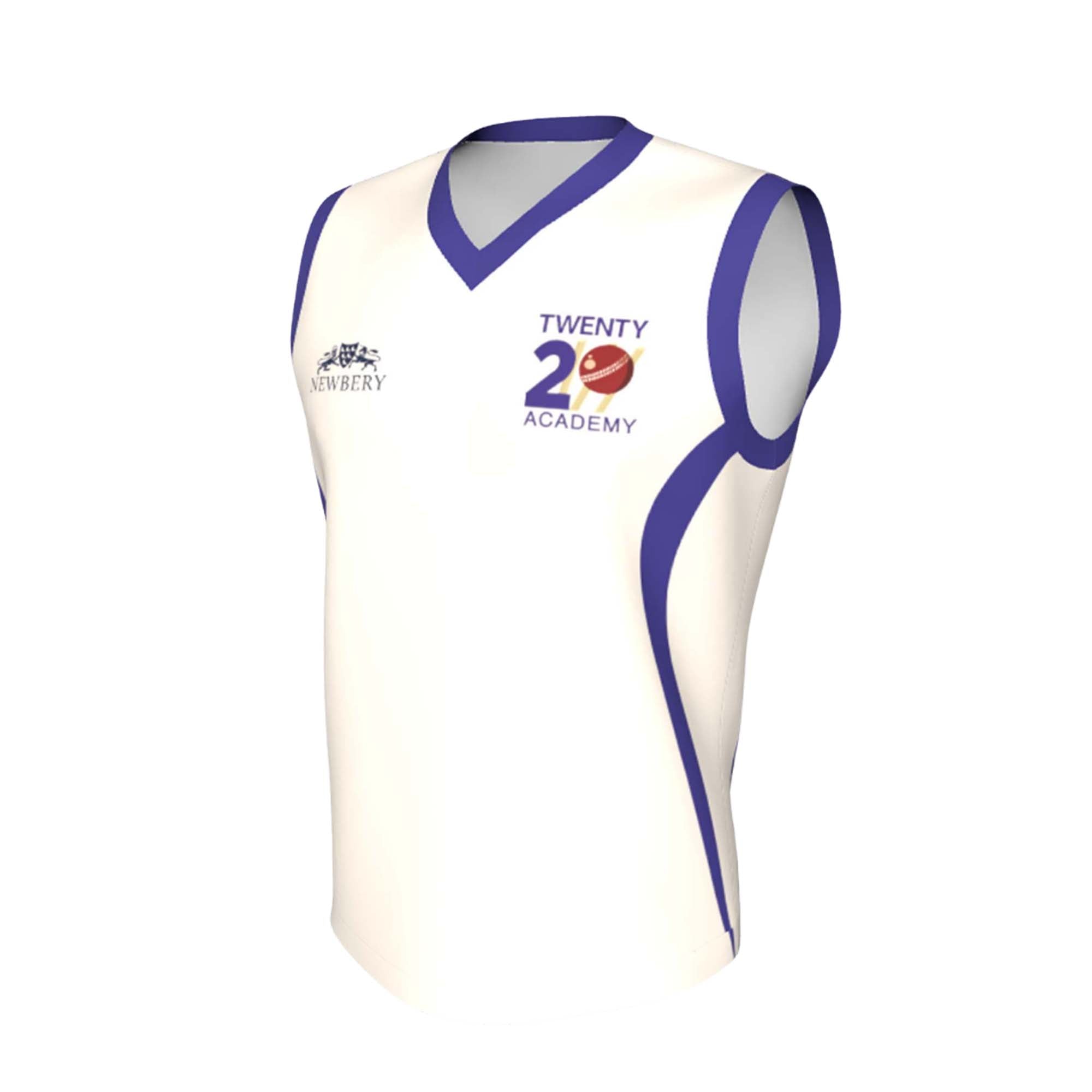 T20CC - Ivory Sleeveless Playing Sweater - CUSTOM - Newbery Cricket
