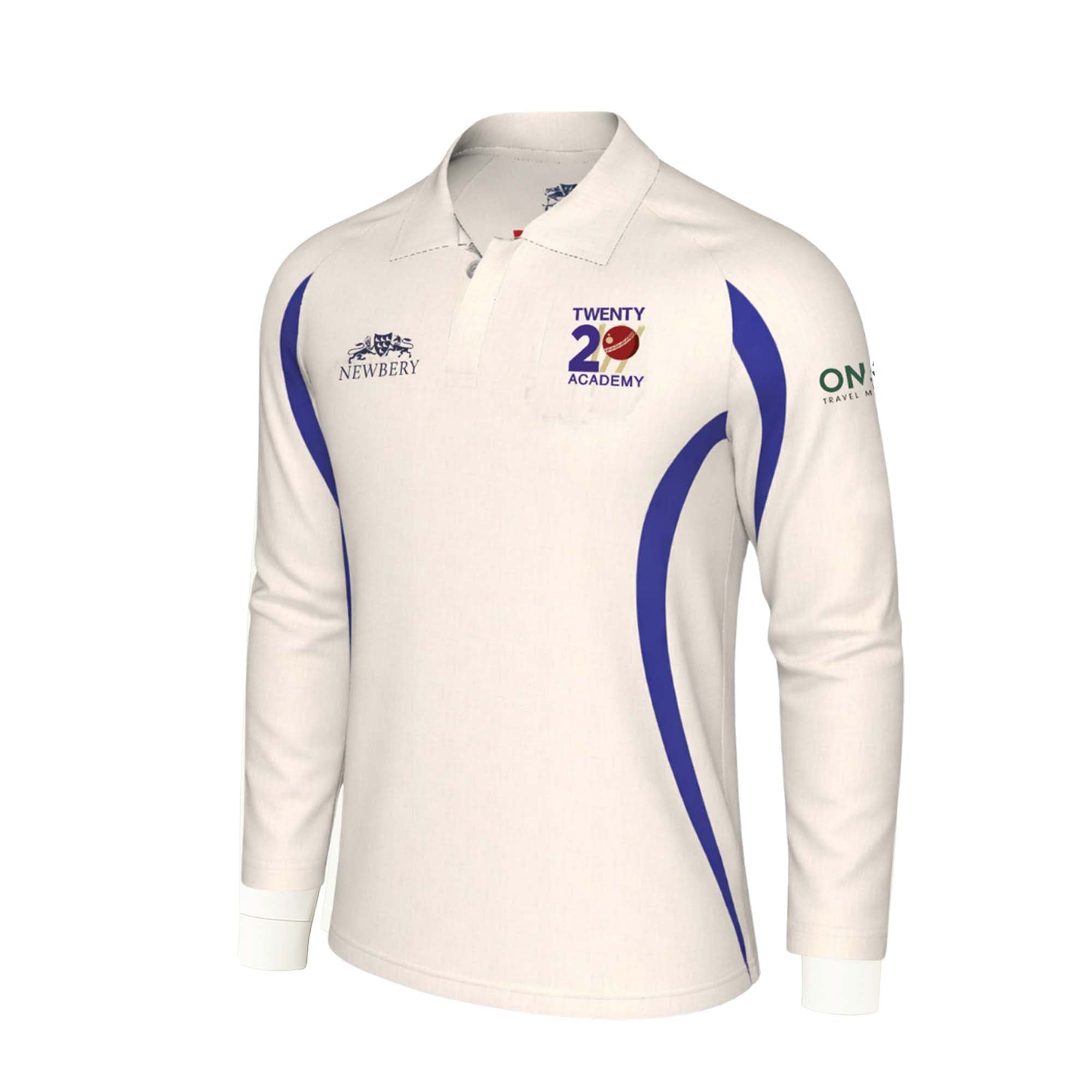 T20CC - Ivory Long Sleeve Playing Top - CUSTOM - Newbery Cricket