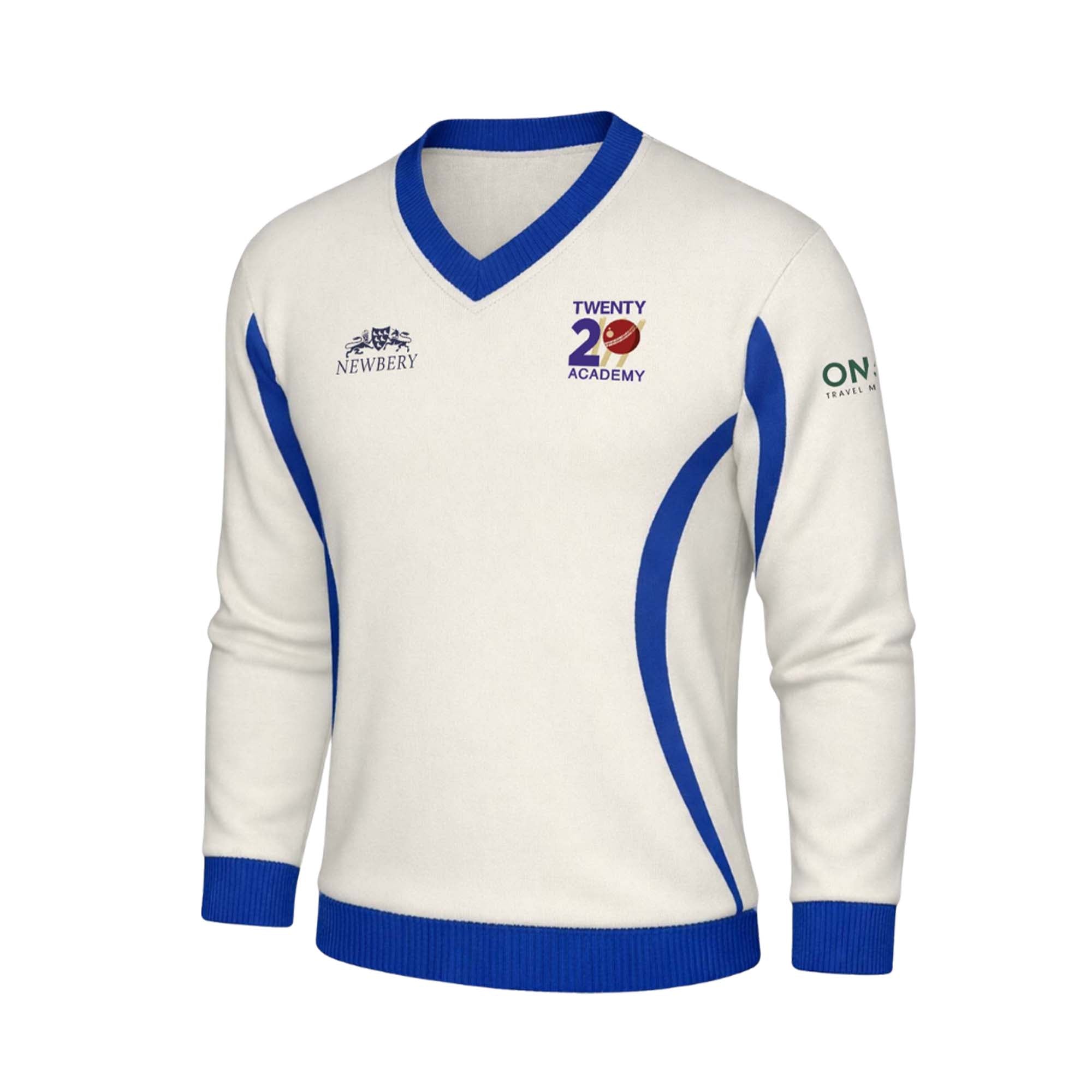 T20CC - Ivory Long Sleeve Playing Sweater - CUSTOM - Newbery Cricket