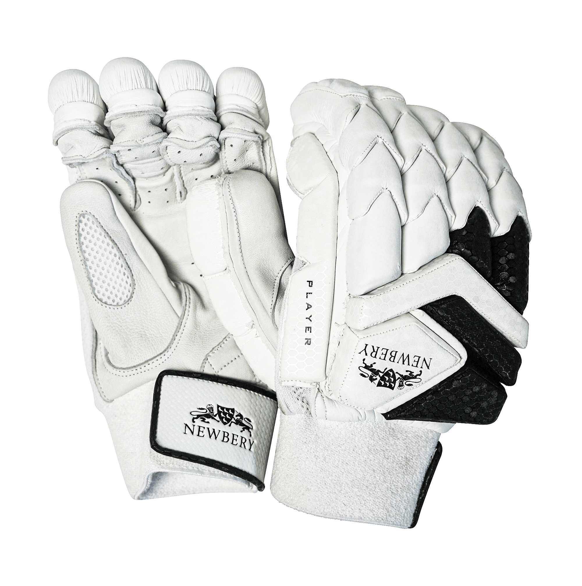 Player Cricket Batting Gloves White Newbery Cricket